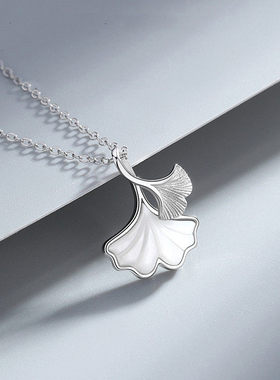 轻奢百搭河南钻石柘城钻石小众设计人造钻石三生有幸贝壳项a2591