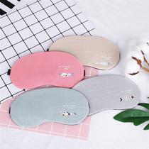 2024 new minimalist color fresh and cute little fish sleep blindfold ice bag shading breathable winter summer polyester cotton cold