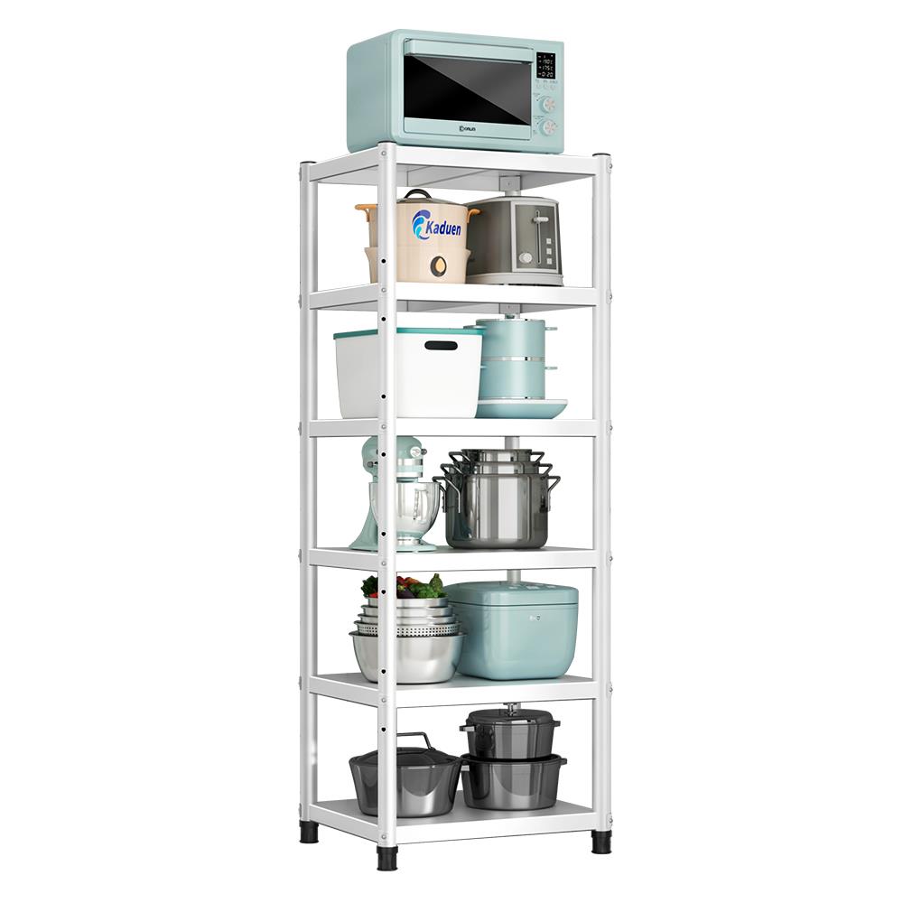 加厚钢制厨房夹缝置物架多层落地收纳架锅架橱柜侧窄缝隙微波炉架 - 图3