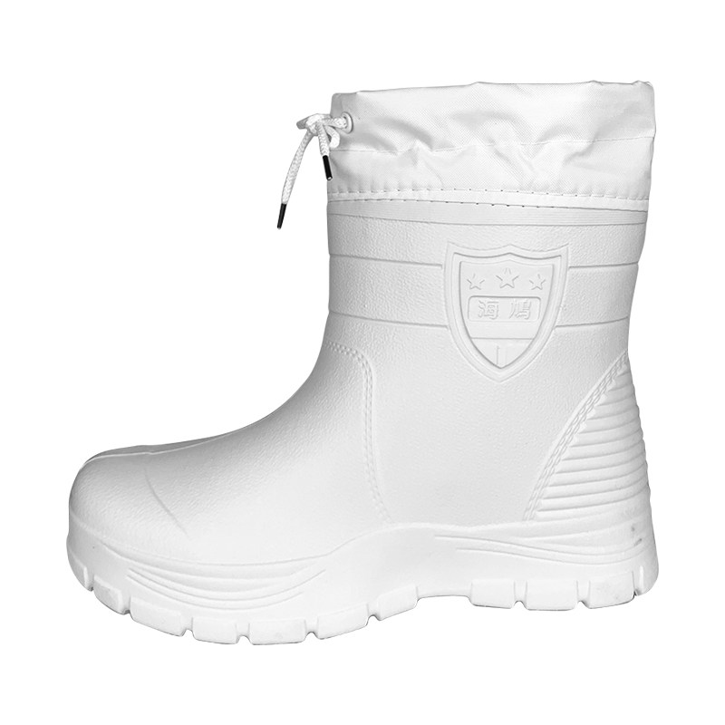 泡沫一体防水鞋中筒冬季棉鞋防寒男雪地靴洗车加绒保暖防滑冷库,淘宝优惠券,粉丝福利购,淘宝优惠卷