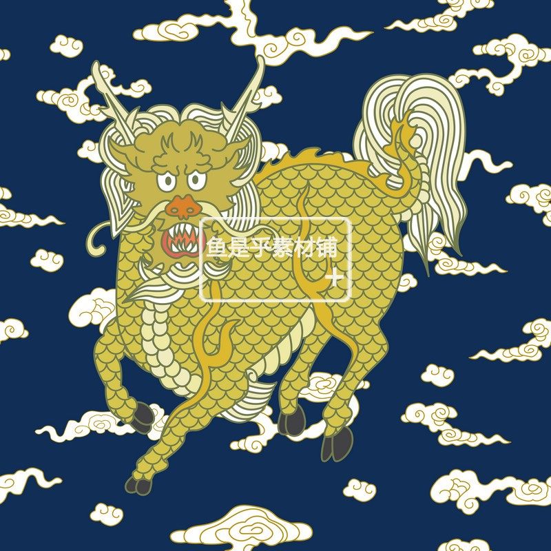 中式传统手绘吉祥龙凤仙鹤植物花草纹理背景图案纹样矢量素材图片,淘宝优惠券,粉丝福利购,淘宝优惠卷