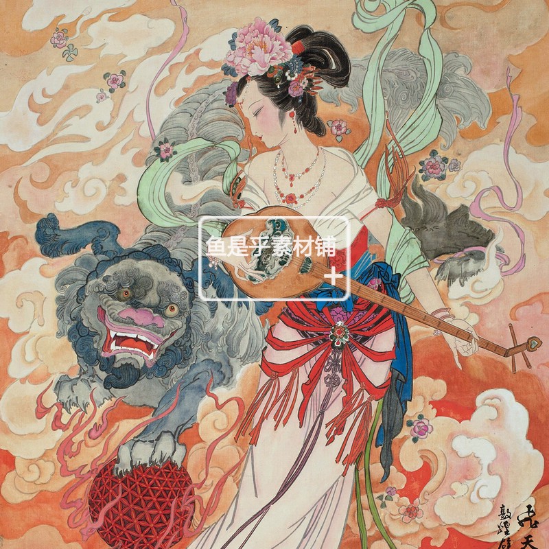 华三川人物国画 仕女图画集绘画作品名家学习参考电子版图片素材