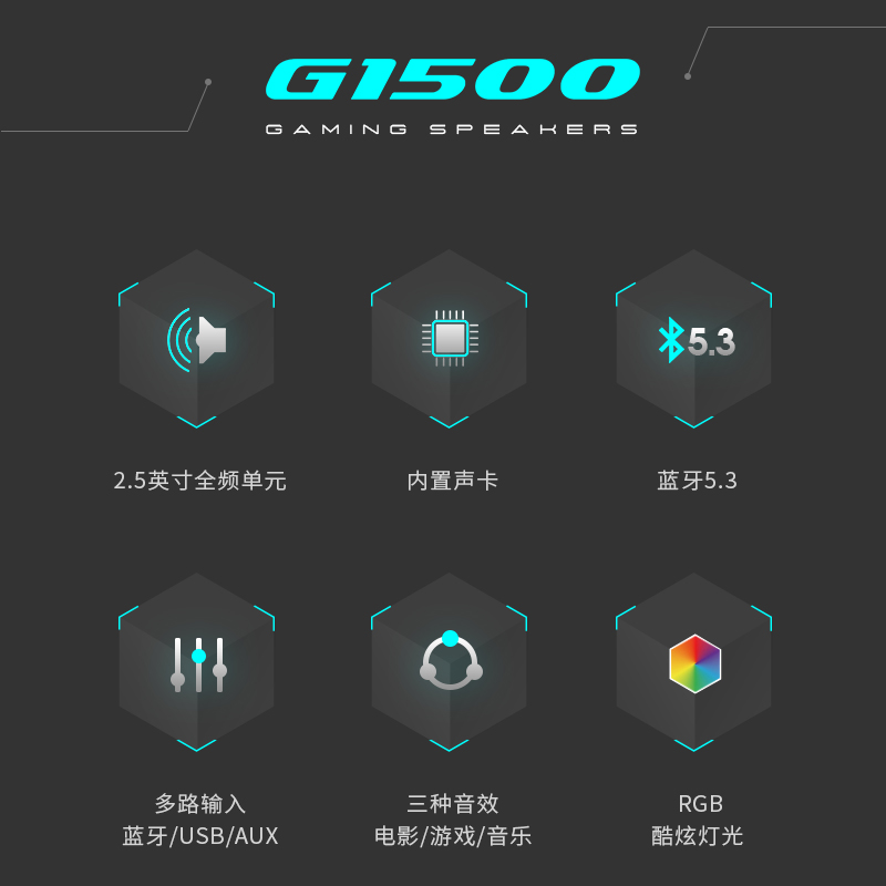 G1500电脑蓝牙音响台式家用小音箱游戏桌面型有线笔记本usb - 图1