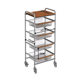 Imported Japanese small cart storage rack living room floor-standing mobile kitchen fruit and vegetable storage multi-functional home dining side cabinet