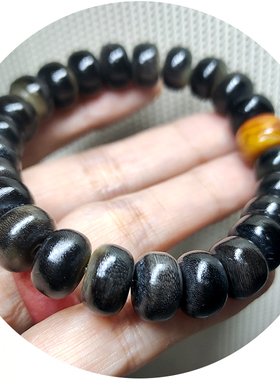 真品黑驴蹄子手串饰品手链