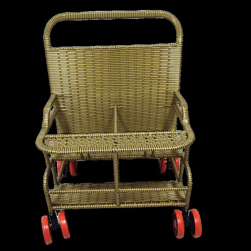 双胞胎推车竹藤宝宝双座推车轻便竹编藤编夏季婴儿仿藤推车,淘宝优惠券,粉丝福利购,淘宝优惠卷