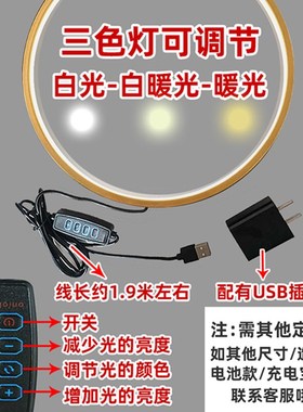 佛像背光灯观g音财神神龛背后佛光普照圆光圈佛像背景灯装饰摆件