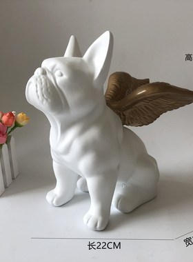 树脂工艺品家居摆件现代简约饰品客厅卧式儿童房飞狗摆件