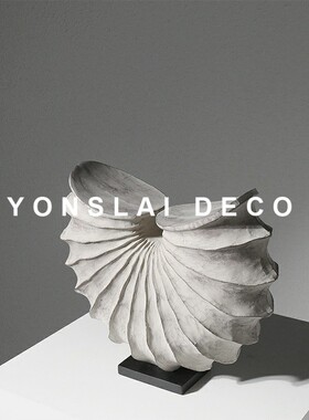 现代轻奢样板房间售楼处酒店玄关柜摆件I家居客厅软装饰品雕塑摆