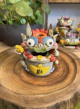 辰雪景德镇纯手工陶瓷貔貅茶宠香炉线 线香倒流香插摆件开 业创意