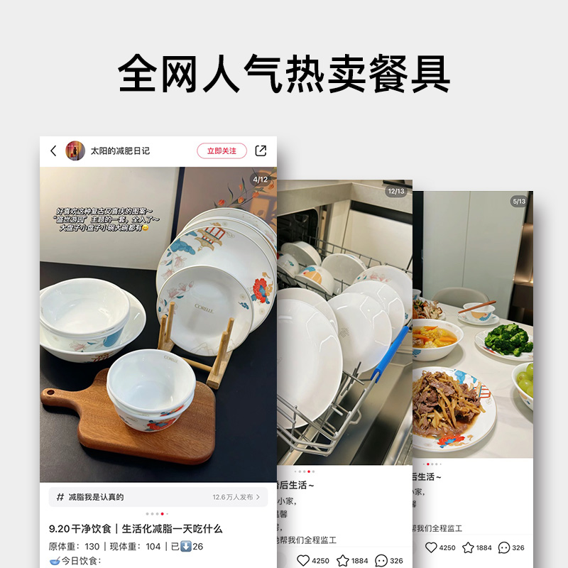 CORELLE康宁餐具盛世游园美国进口汤碗菜盘鱼盘碟高颜值餐具饭碗-图1