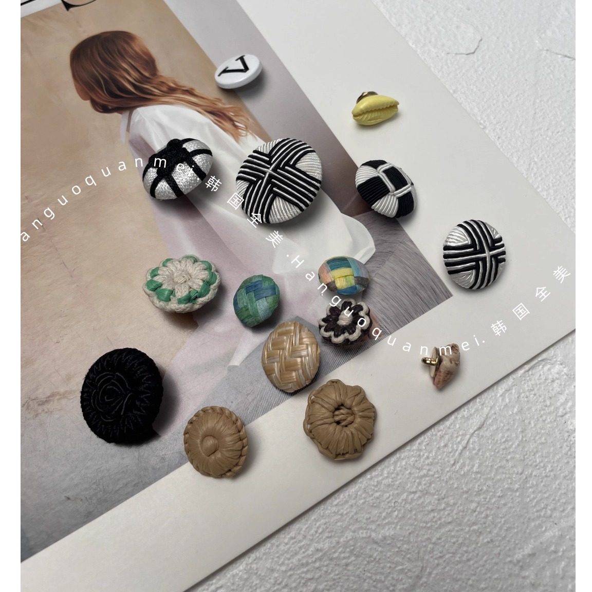 欧洲站欧货2025年秋冬新品编织纽扣贝壳手缝扣diy服装辅料扣子,淘宝优惠券,粉丝福利购,淘宝优惠卷