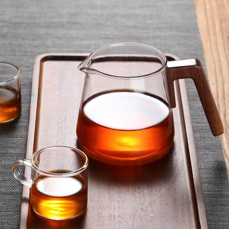 玻璃公道杯木把公杯分茶器功夫茶具茶道茶艺茶海大号茶盅防烫茶具,淘宝优惠券,粉丝福利购,淘宝优惠卷