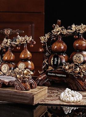招财福禄葫芦摆件欧式家居客厅酒柜创意装饰品礼品样板房软装摆件