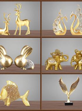 现代轻奢高档酒柜工艺品摆件客厅玄关电视柜家居装饰乔迁新居礼品