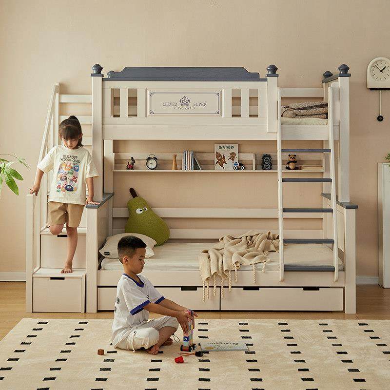 金多喜高低床上下铺双层床实木儿童床加高护栏上下床母子床子母床,淘宝优惠券,粉丝福利购,淘宝优惠卷