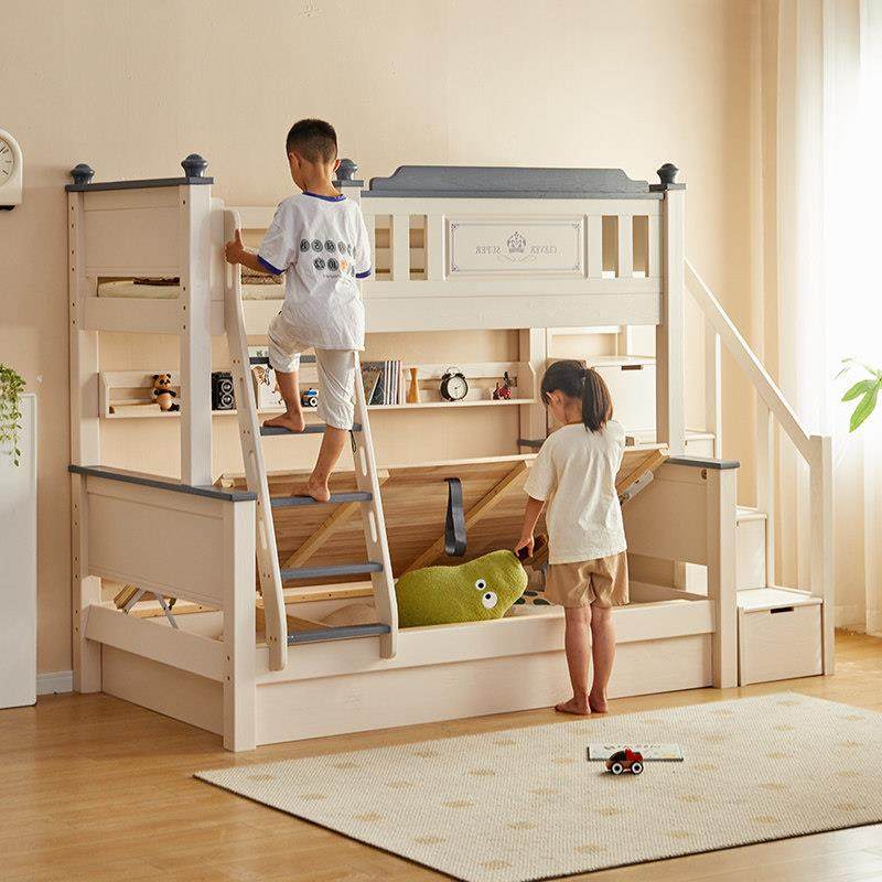 金多喜高低床上下铺双层床实木儿童床加高护栏上下床母子床子母床,淘宝优惠券,粉丝福利购,淘宝优惠卷