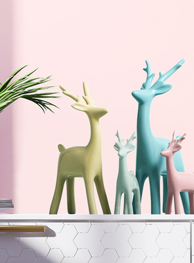 极速创意现代简约客厅电视柜书房B家居装饰工艺礼品小摆设耶诞麋