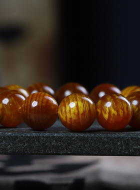 极速北沉香d包浆固化全透光琥珀木松明子葫芦手串男士佛珠文玩手