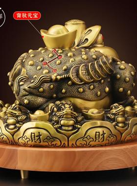 黄铜八方纳财三脚金蟾金蝉摆件麻将馆火锅店铺开业礼物装饰工艺品