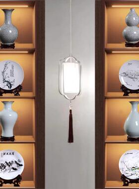 样板房软装博古架茶柜中式茶壶铁壶陶瓷花瓶茶室茶馆高档覆古摆件