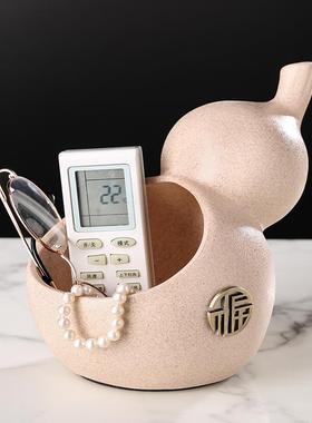 新中式入户玄关放钥匙鞋柜收纳葫芦摆件门口客厅陶瓷家居小装饰品