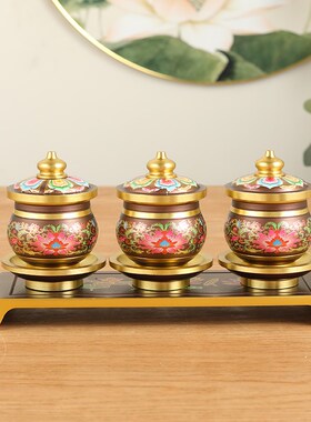 新品观音佛前莲华供水杯佛堂佛具圣水H杯佛贡杯供桌上的摆件供佛