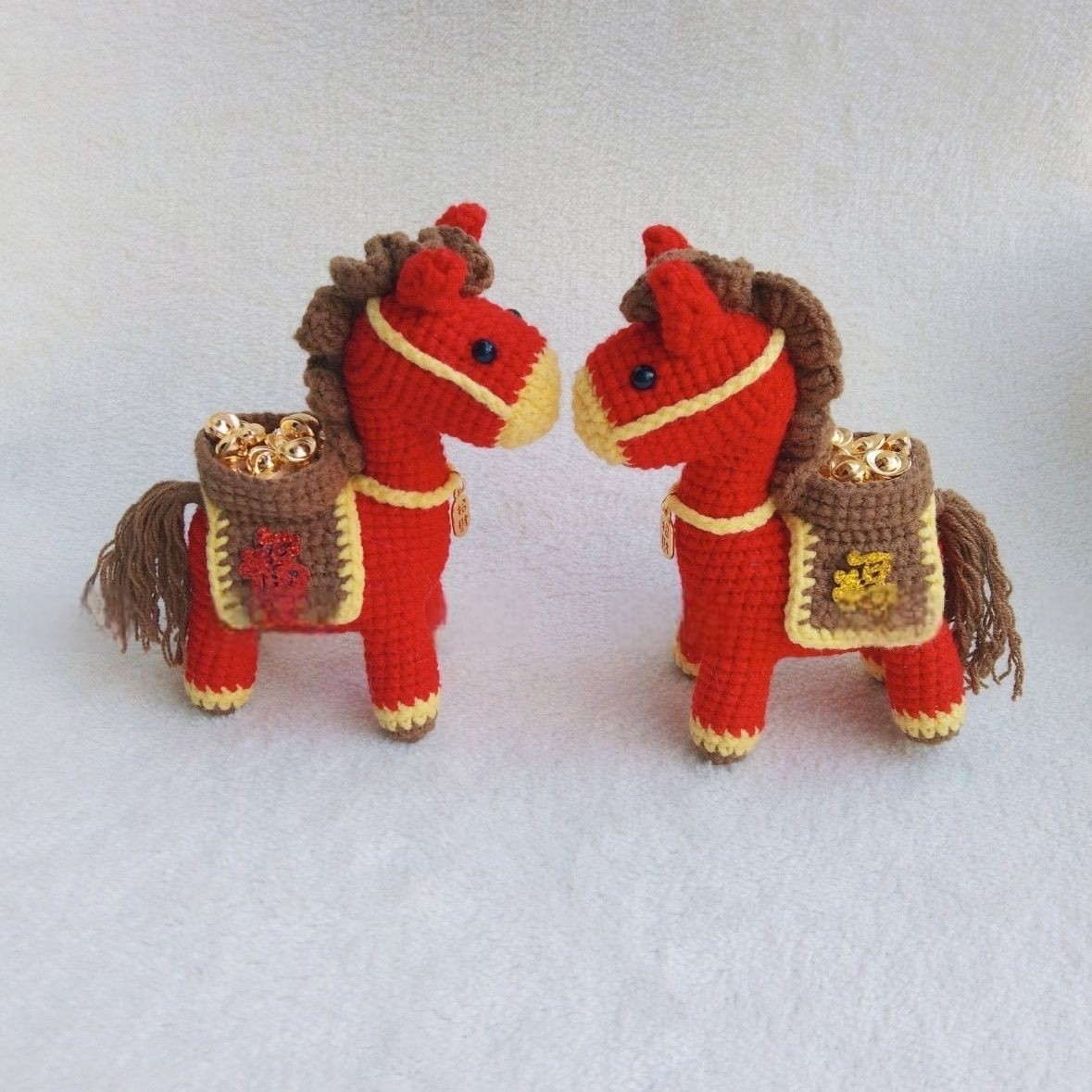 新款小马钩针玩偶马上有钱摆件手工diy编织小马毛线编织材料包,淘宝优惠券,粉丝福利购,淘宝优惠卷