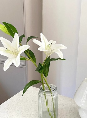 胶片手感百合花仿真假花婚庆布景