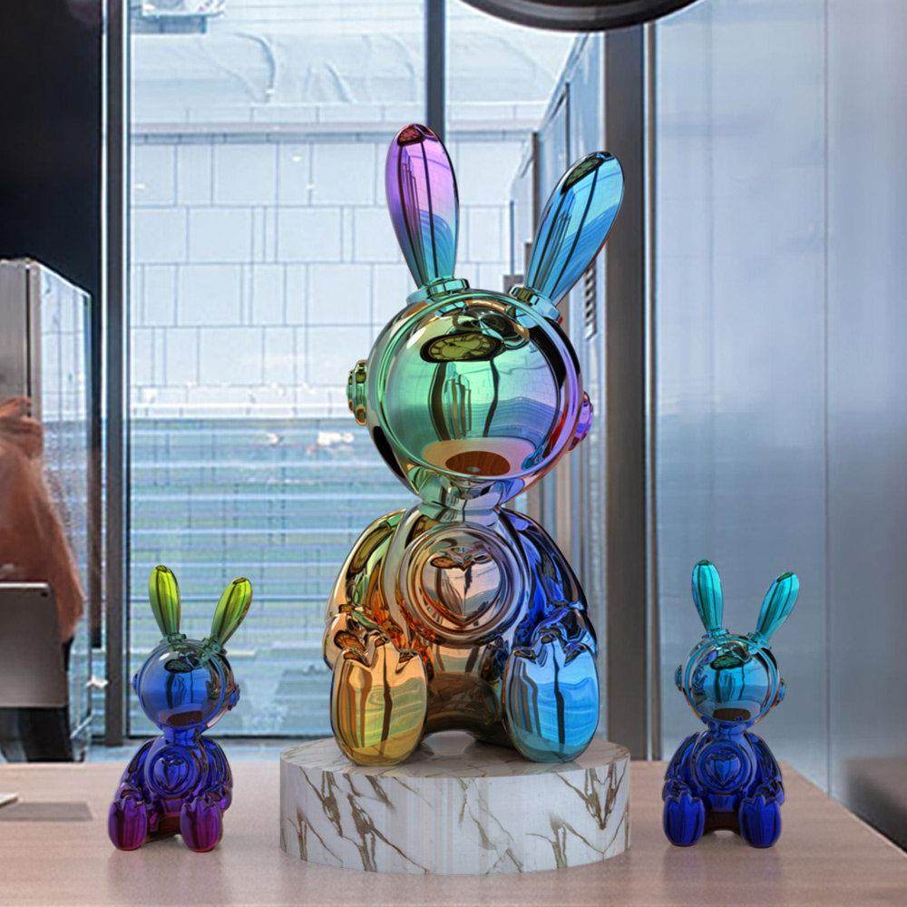 轻奢高级小众兔子摆件客厅桌面酒柜套装电视柜儿童房摆设家居装饰,淘宝优惠券,粉丝福利购,淘宝优惠卷