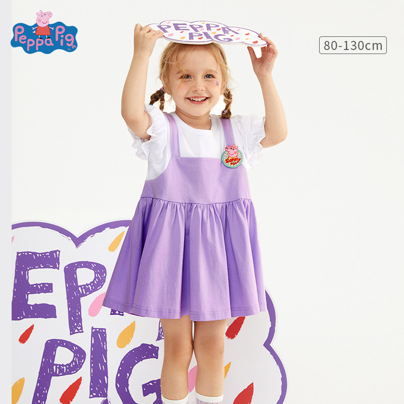 小猪佩奇女童连衣裙夏季2024新款儿童背带裙宝宝公主裙小女孩夏装