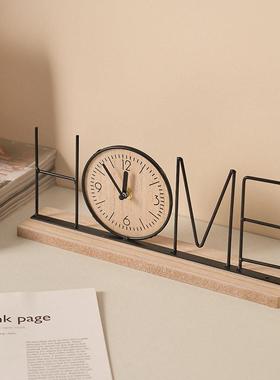 手工创意电视柜装饰摆件家居客厅卧室玄关酒柜办公室桌面时钟摆设