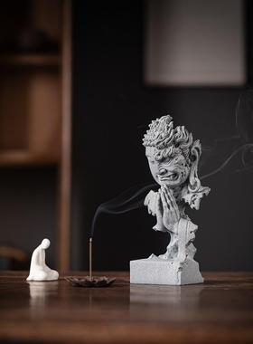 采购产品中国风格释迦牟尼佛像装饰，创意佛魔，鱼缸造景，园艺，