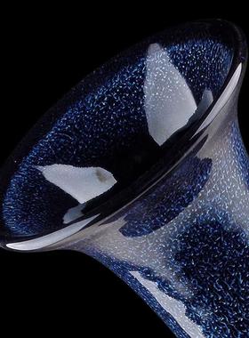 景德镇陶瓷客厅新中式窑变花瓶办公室摆件装饰玄关酒柜瓷器工艺品