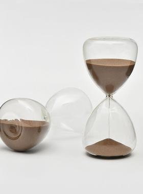 北欧家居彩色玻璃沙漏计时器15分钟创意沙漏复古桌面摆件新居送礼