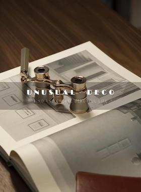 现代简约轻奢望远镜摆件样板间售楼处书房书桌软装饰品摆设