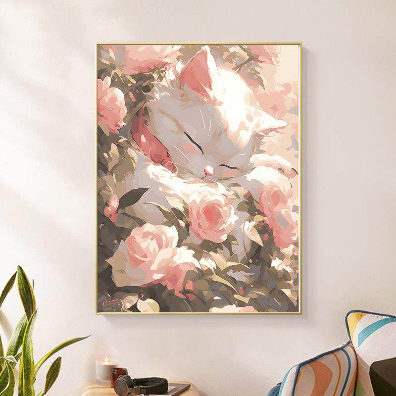 5d钻石画2024新款猫咪动物高颜值砖石贴画粘贴客厅手工diy十字绣,淘宝优惠券,粉丝福利购,淘宝优惠卷