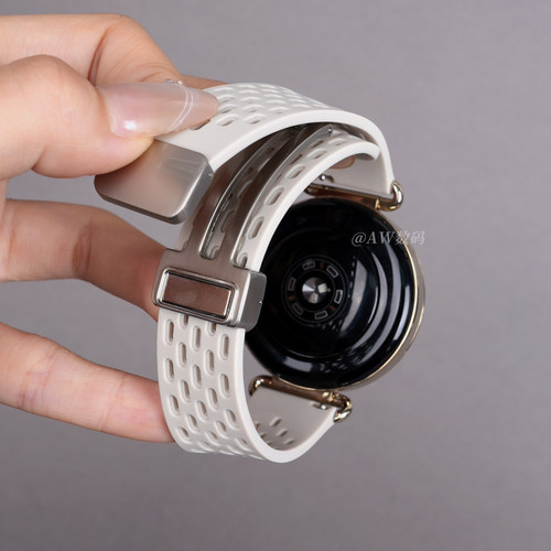 适用华为GT6表带gt5pro手表带watch5新款星光色运动硅胶腕带watchgt6金属磁吸扣gt4女款gt3智能gt2夏天男配件 - 图3