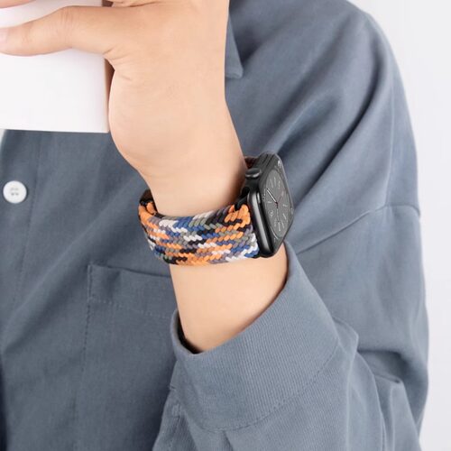 适用iwatch11表带S10苹果手表applewatch9夏天新款S8尼龙S7编织磁吸6透气SE男款ultra2女生高级watch运动表带 - 图0