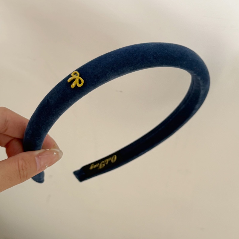 早秋美拉德高级感丝绒蝴蝶结细头箍新款显脸小百搭高级头饰 - 图0