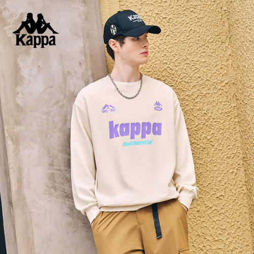 Kappa卡帕男装女装2025秋季新款美式圆领套头针织卫衣K0FY2WT31D - 图2