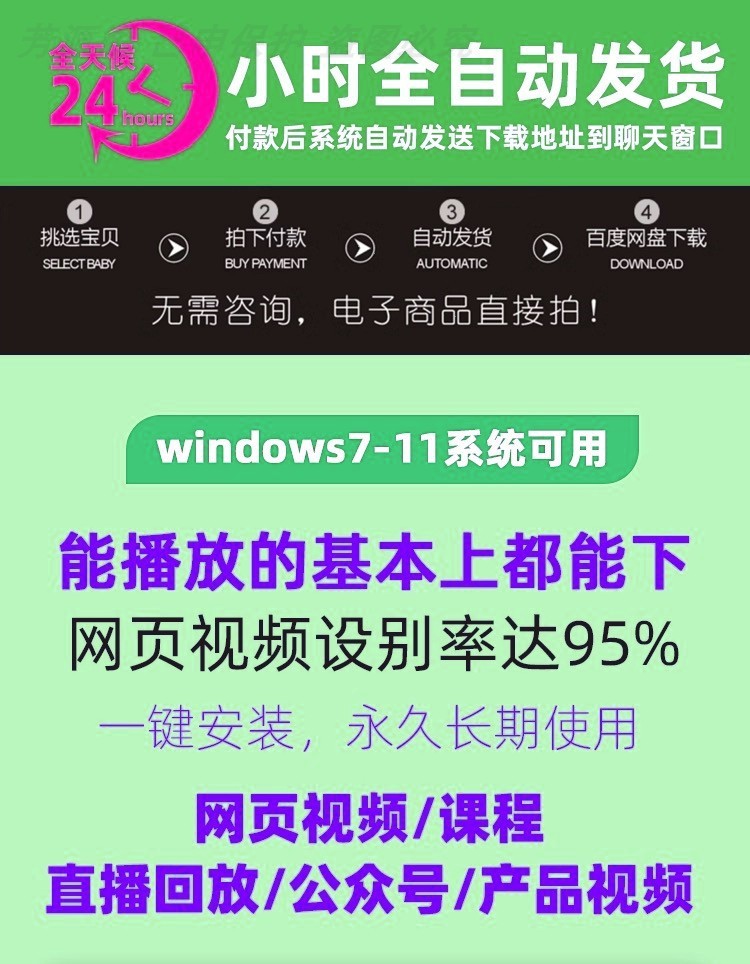 网页视频下载器软件高清无痕视频直播回放自媒体网课直播提取工具-图0