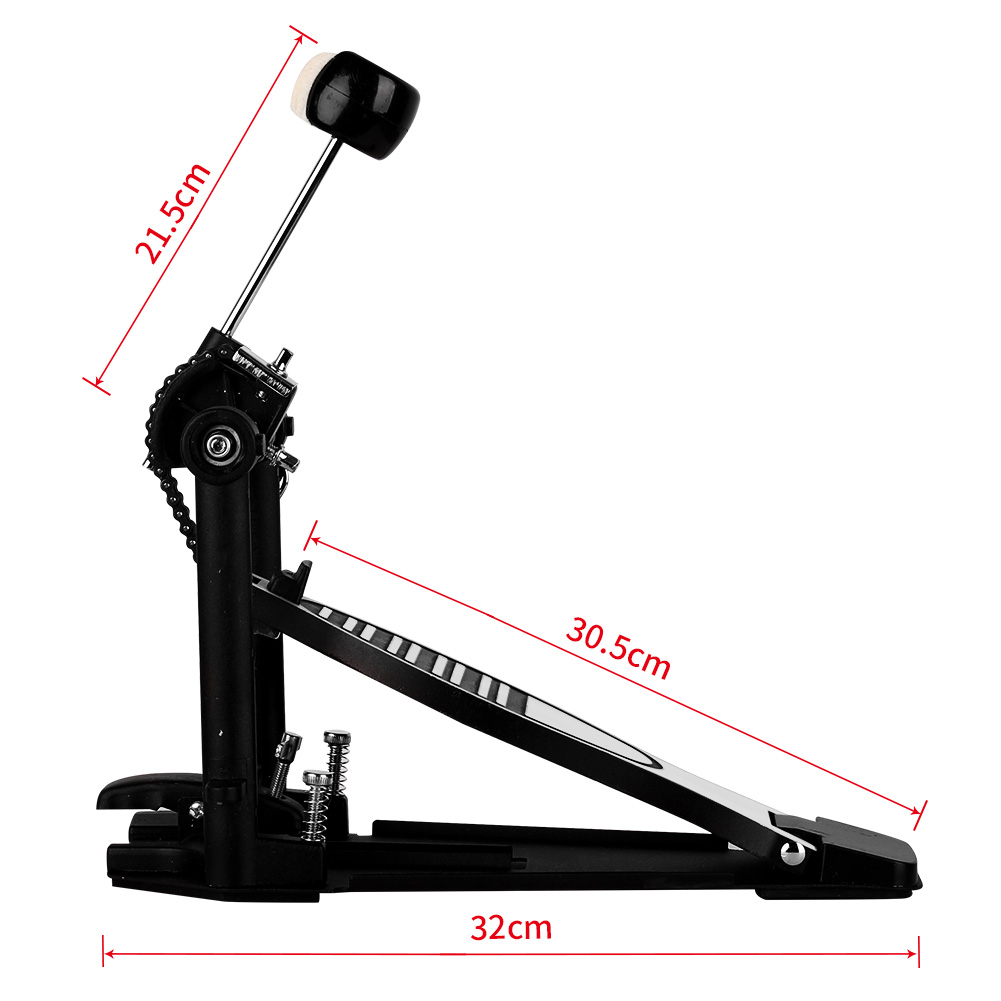 架子鼓单踩锤爵士鼓脚踩底鼓踏板双链踩锤脚踏 乐器配件 送鼓钥匙