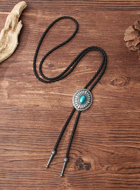 复古项链波洛领带金属花瓣