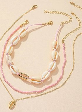 多层项链串珠项链民族风配饰