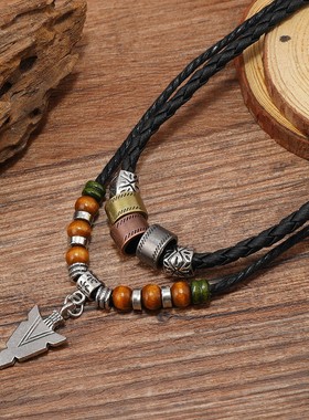 欧美复古时尚项链硬朗风箭头造型