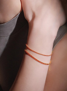 2026马年女生纯银红绳本命手链