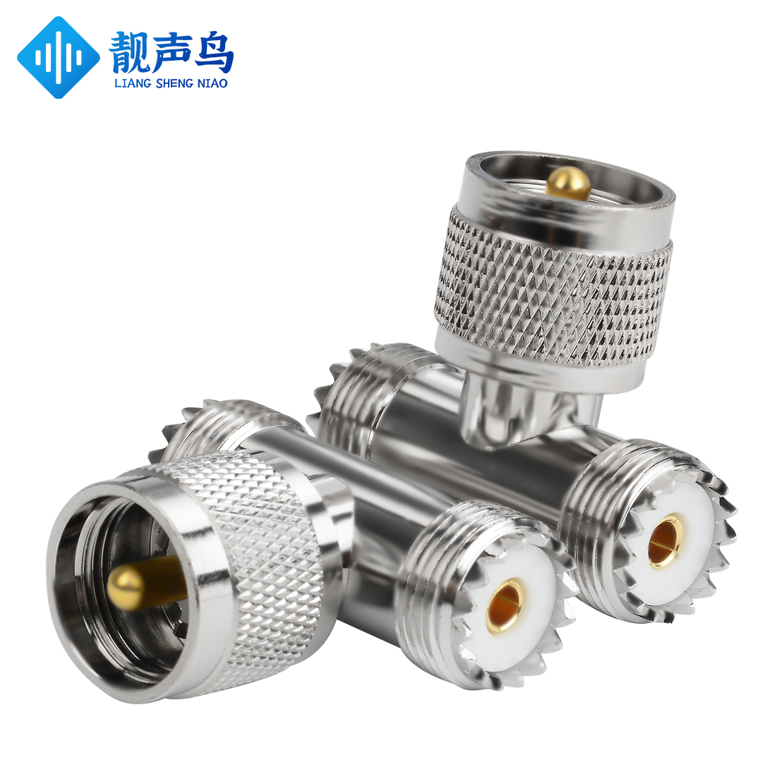 UHF-JKK KJK转接头UHF母头三通头M公头SL16转换头UHF公一公转二母 - 图1