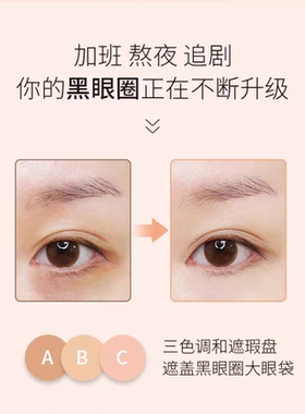 《美妆师专用》三色遮瑕膏遮盖痘印斑点黑眼圈脸部遮瑕膏