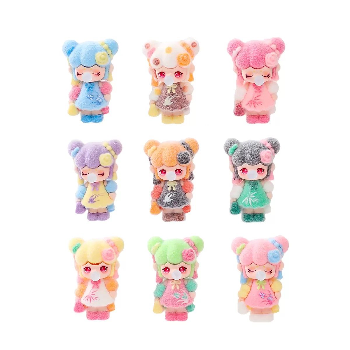 植绒国风吹泡泡女孩萌粒摆件卡通桌面装饰品潮玩公仔创意礼品批发,淘宝优惠券,粉丝福利购,淘宝优惠卷